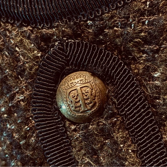 Talbots Tweed Blazer Black Brown & Metallic 8 - Picture 11 of 14